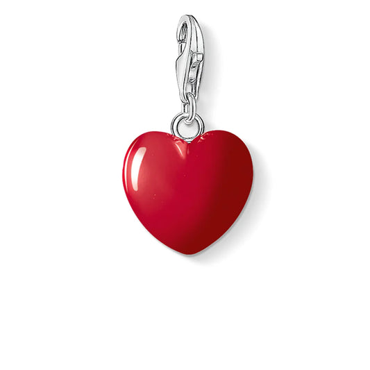 Charm Pendant Enamel Red Heart