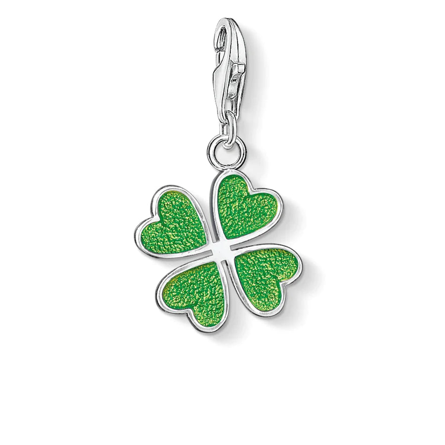 Charm Pendant "Green Cloverleaf"