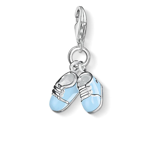 Charm Pendant "Blue Baby Shoes"