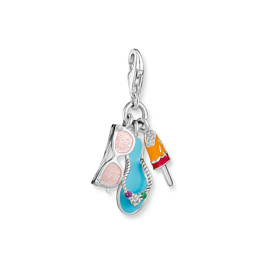 Charm Pendant "Sunglasses, Flip-flop, Ice cream"