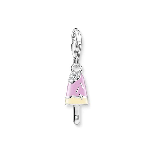 Charm Pendant Popsicle With White Stones