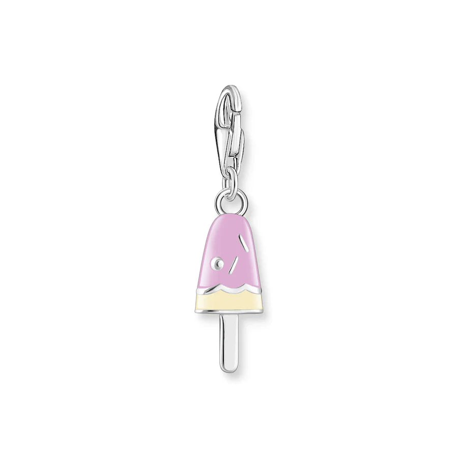 Charm Pendant Popsicle With White Stones