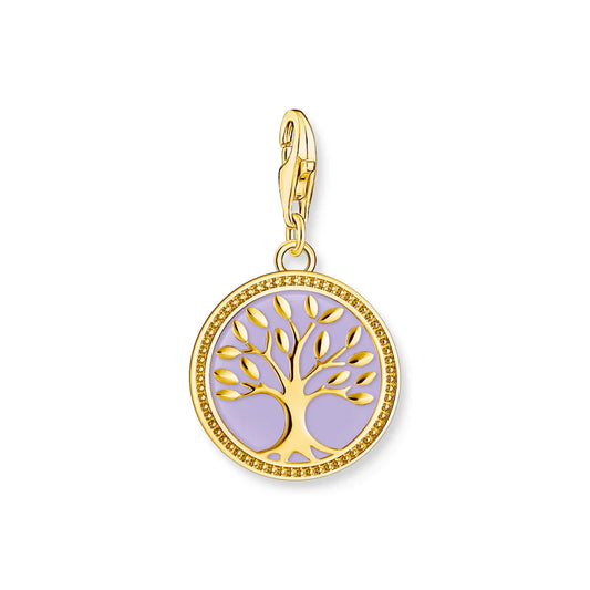 Violet Tree Of Love Charm Pendant