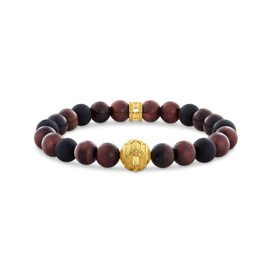 Red Tiger's Eye Bead Bracelet