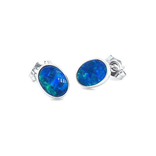 Natural Opal Stud Earrings