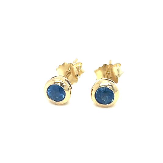 Natural Sapphire Stud Earrings