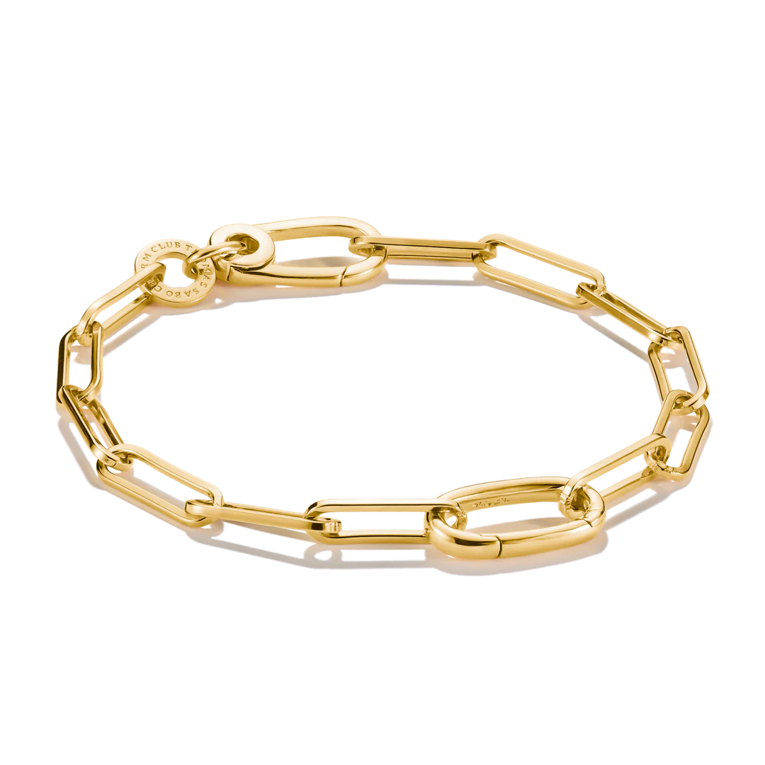 Connect Charm Bracelet Paperclip Gold