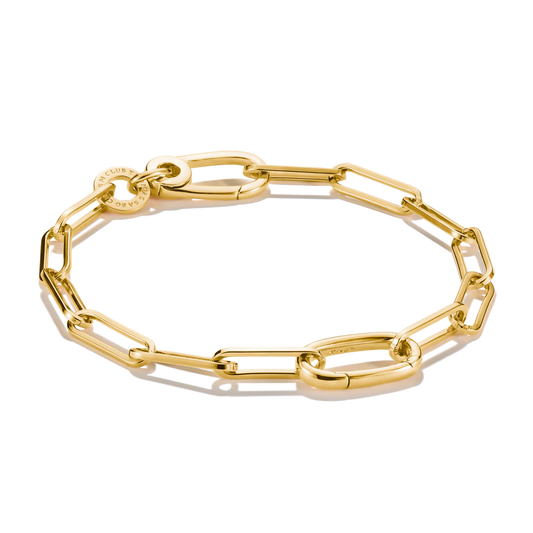 Connect Charm Bracelet Paperclip Gold