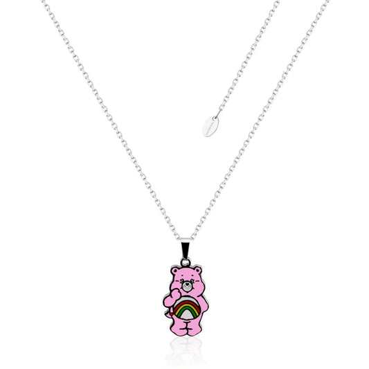 ECC Care Bears Cheer Bear Belly Badge Enamel Necklace