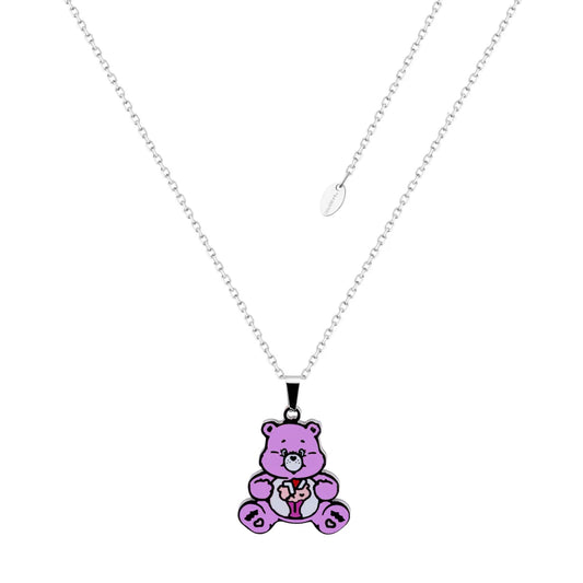ECC Care Bears Share Bear Belly Badge Enamel Necklace