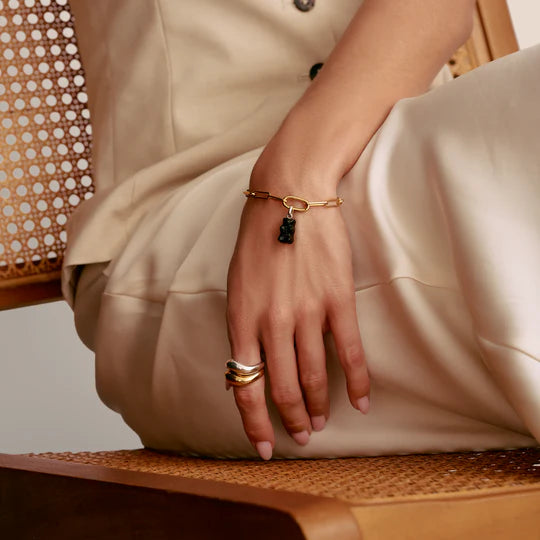 Connect Charm Bracelet Paperclip Gold