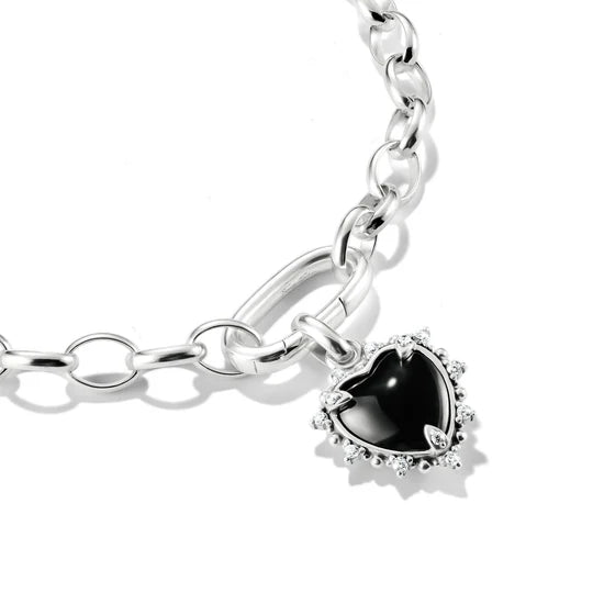 Black Vintage Heart Pendant