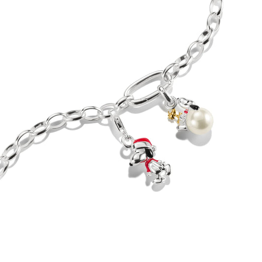 Charm Pearl Snoopy & Woodstock PEANUTS