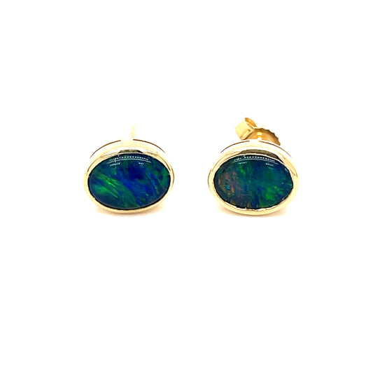 Natural Opal Stud Earrings