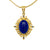 Natural Lapis Lazuli & Diamond Pendant
