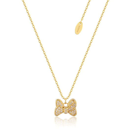 Precious Metal Minnie Mouse Bow Necklace