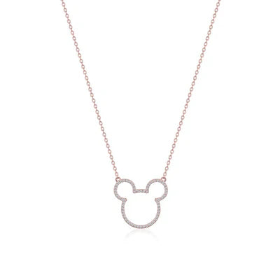 Disney Precious Metal Mickey Mouse Crystal Outline Necklace
