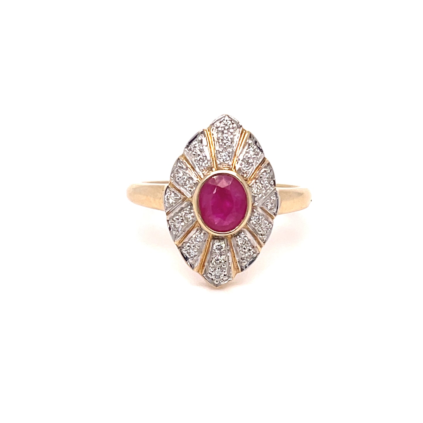 Natural Ruby & Diamond Dress Ring