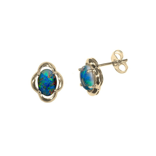 Natural Opal Stud Earrings
