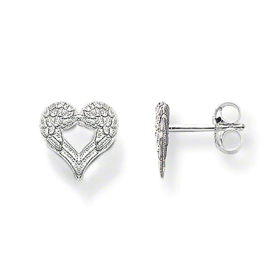 Ear Studs Winged Heart