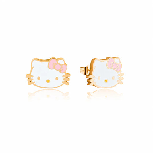 ECC Sanrio Hello Kitty Pink Bow Stud Earrings