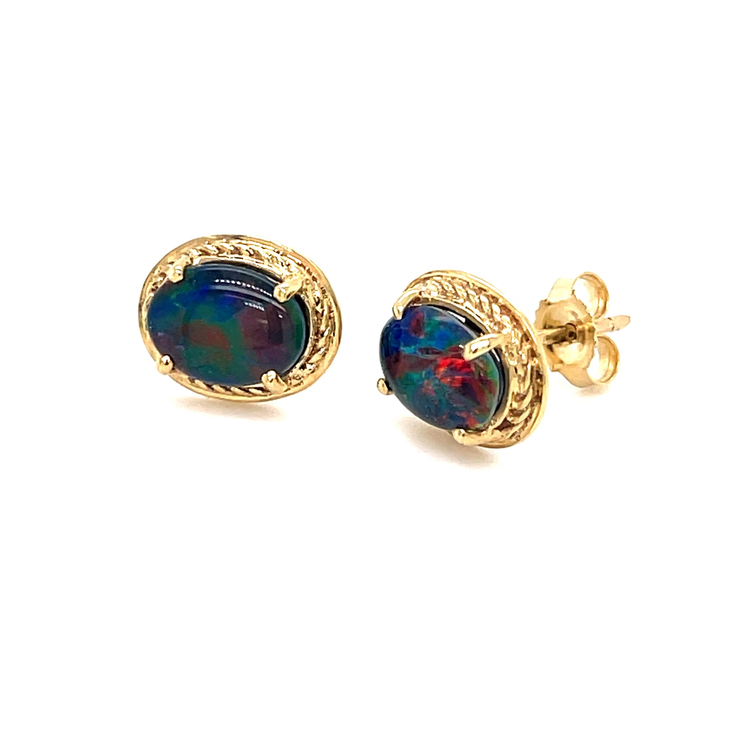 Natural Opal Stud Earrings
