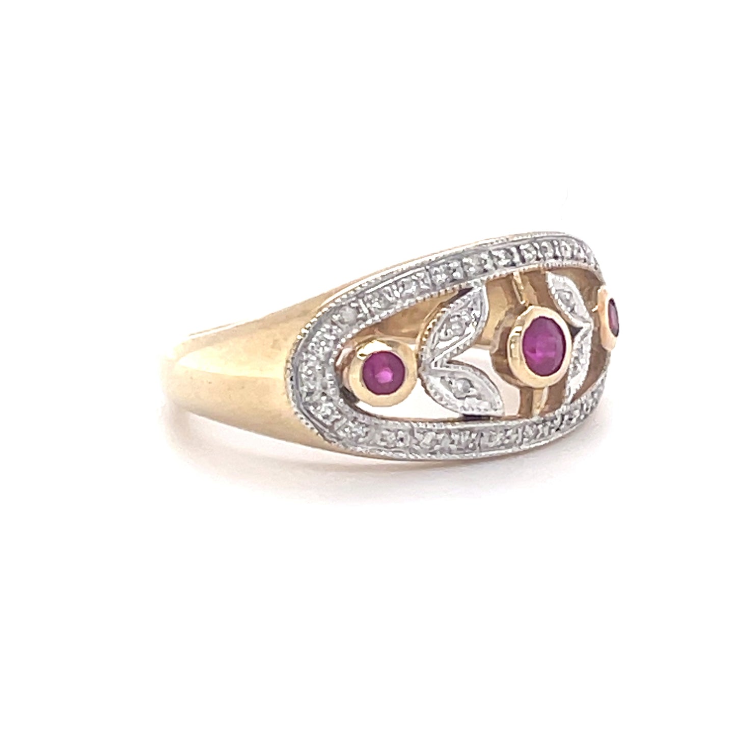 Natural Ruby & Diamond Dress Ring