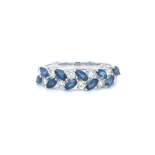 Natural Sapphire & Diamond Dress Ring