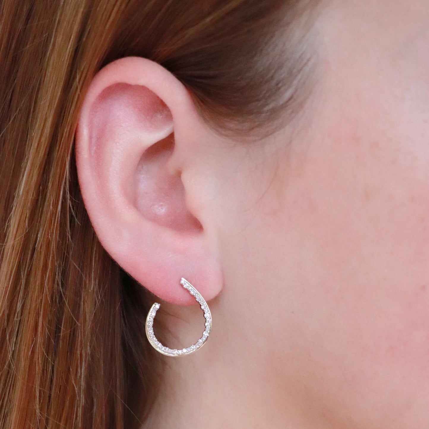 Yellow Gold Diamond Earrings