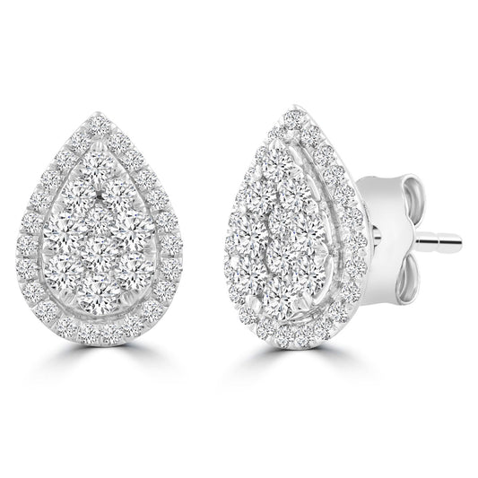 White Gold Diamond Stud Earrings