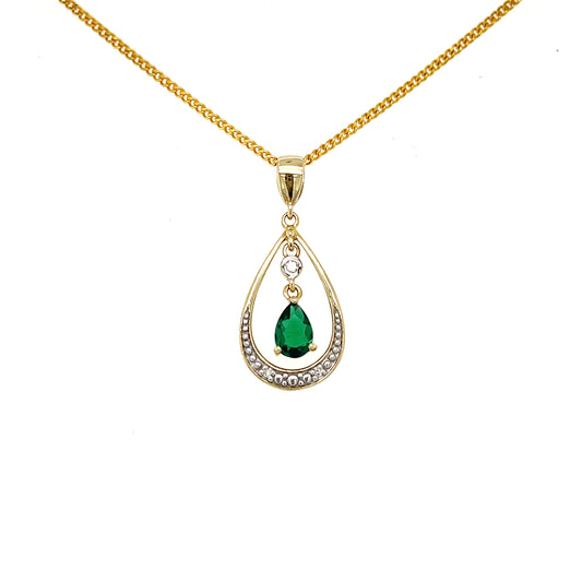 Emerald & Diamond Pendant