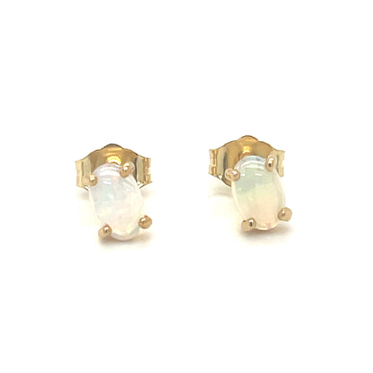 Natural Crystal Opal Stud Earrings