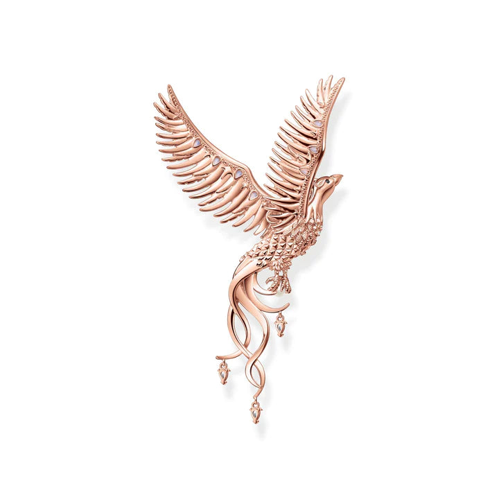 Pendant Phoenix With Pink Stones