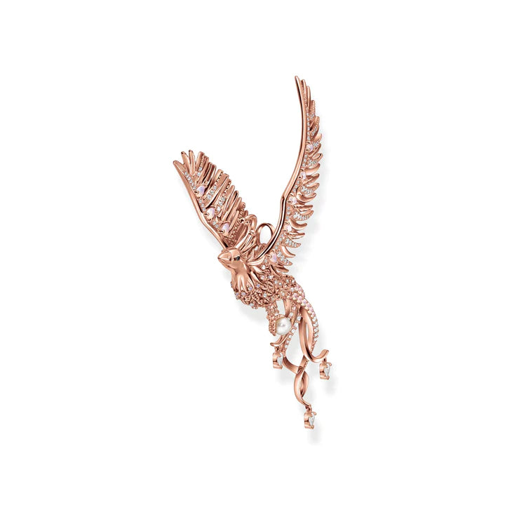 Pendant Phoenix With Pink Stones