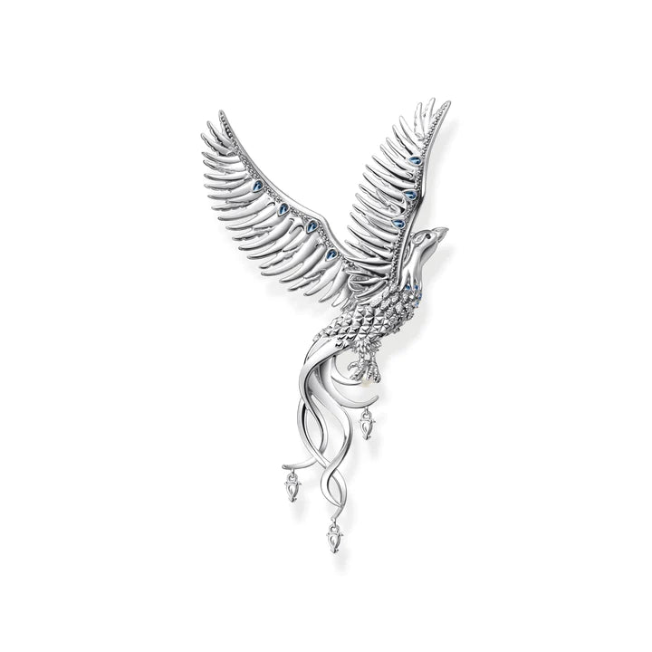 Pendant Phoenix With Blue Stones
