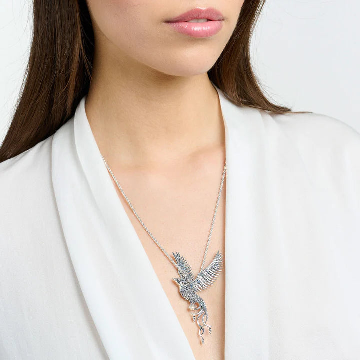 Pendant Phoenix With Blue Stones