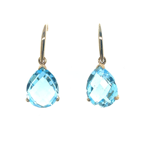 Blue Topaz Hook Earrings