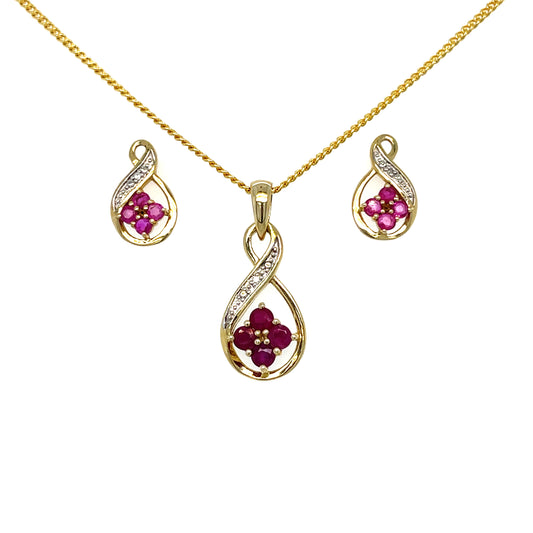Natural Rubies & Diamonds Set