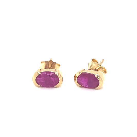 Natural Ruby Stud Earrings