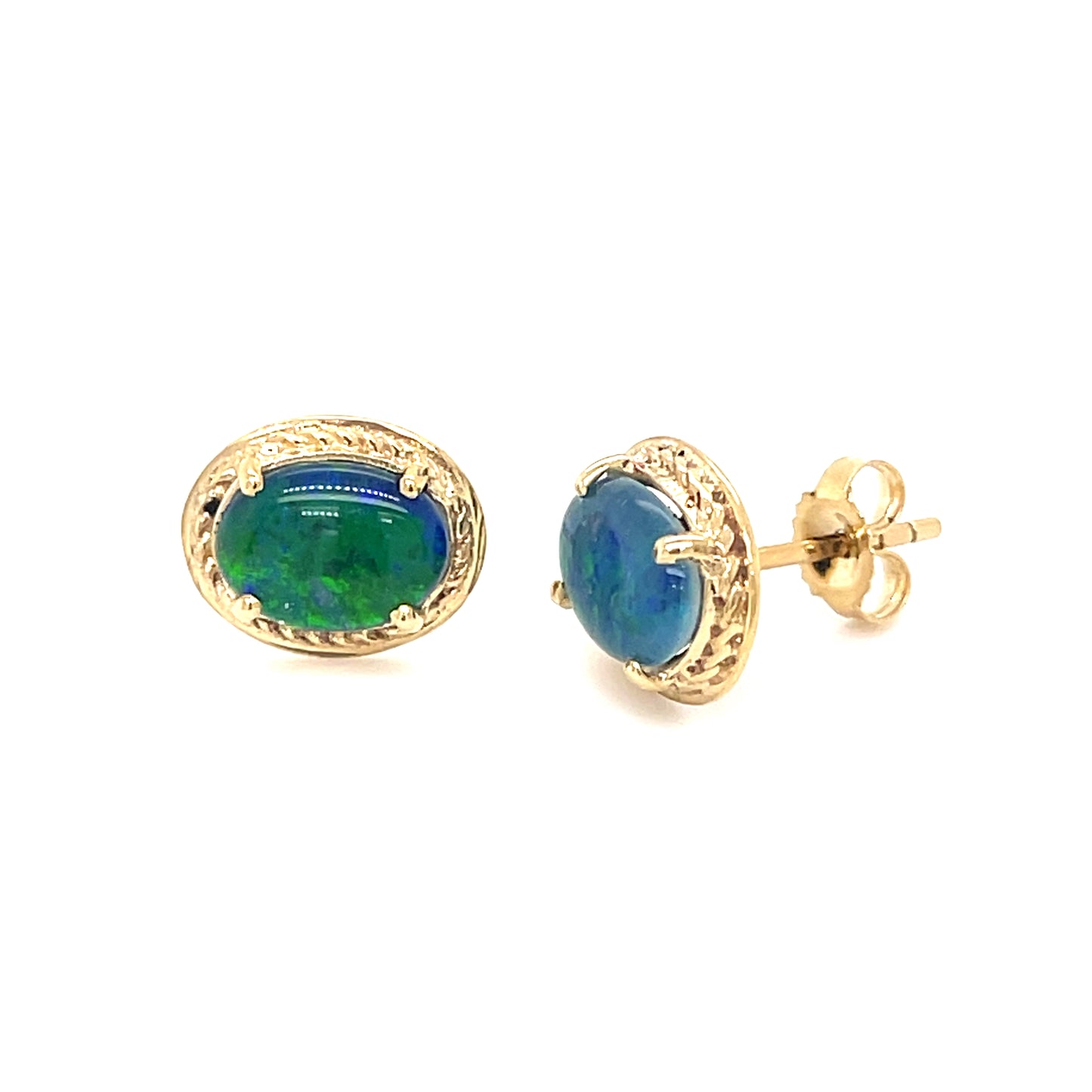 Natural Opal Stud Earrings
