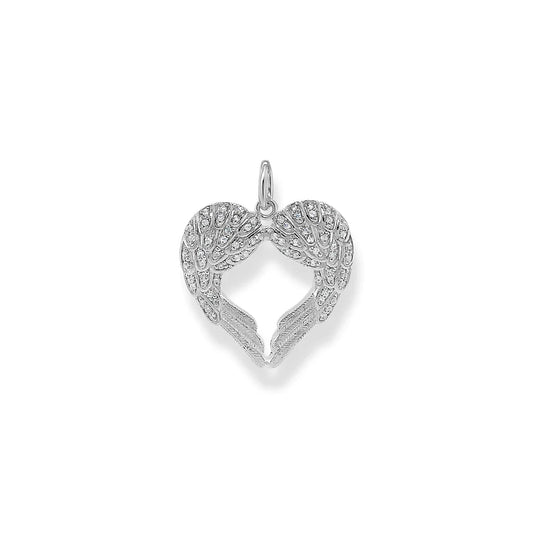 Pendant Winged Heart With Stones