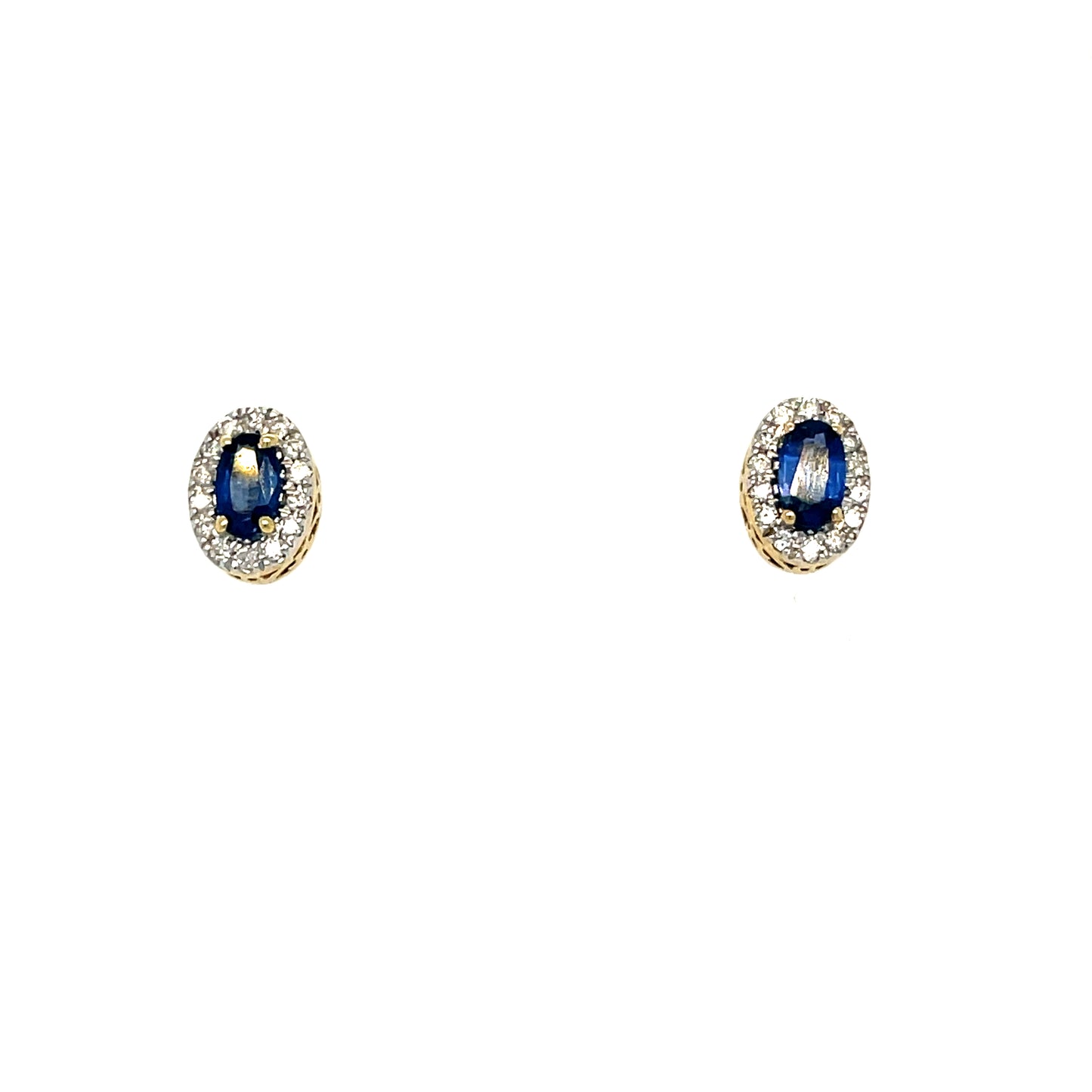 Yellow Gold Blue Sapphire & Diamond Set