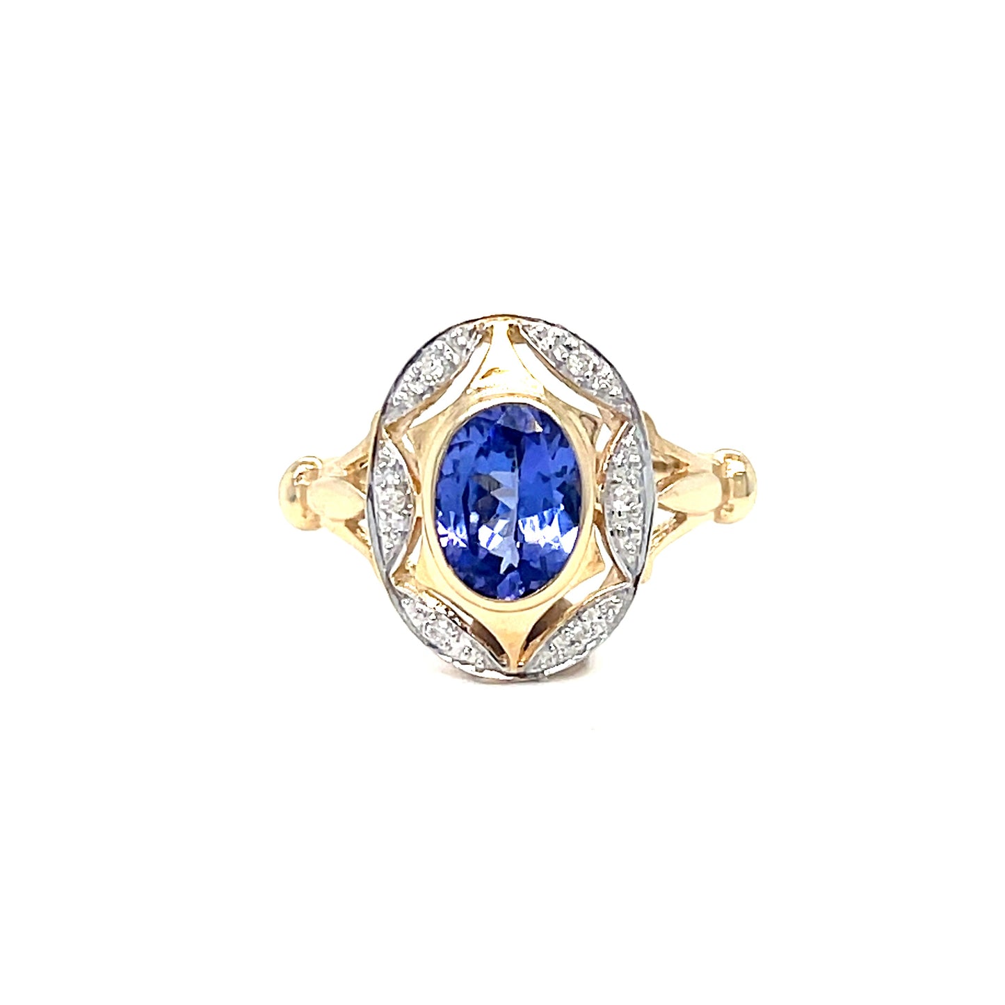 Natural Tanzanite & Diamond Ring