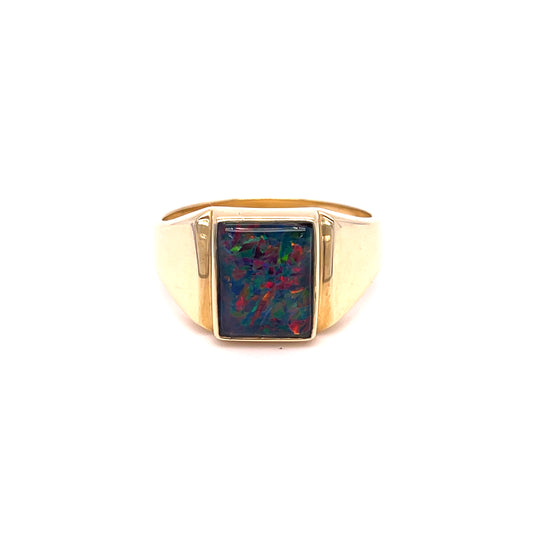 Natural Opal Men's Ring