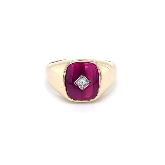 Red Spinel Men's Ring