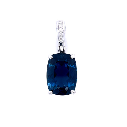 London Blue Topaz & Diamonds Pendant