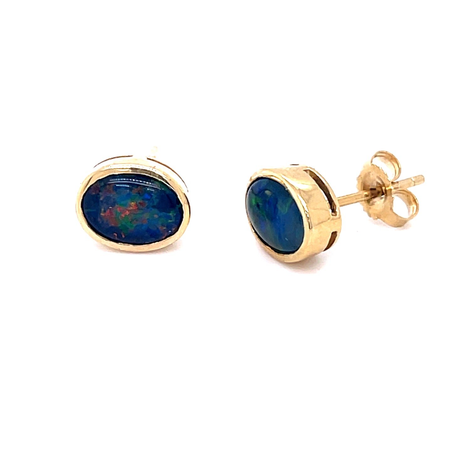 Natural Opal Stud Earrings