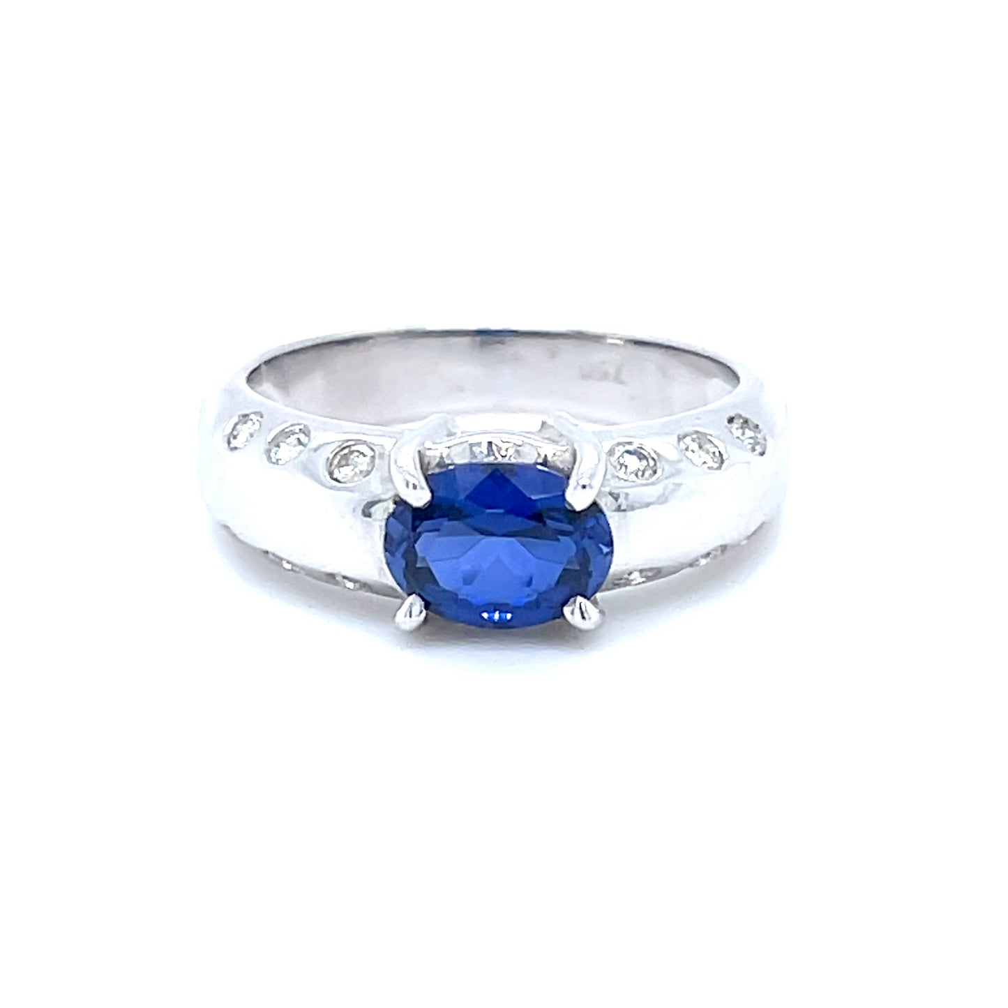 Natural Sapphie & Diamond Dress Ring