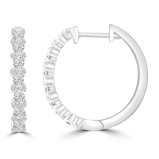 Diamond Huggie Earrings