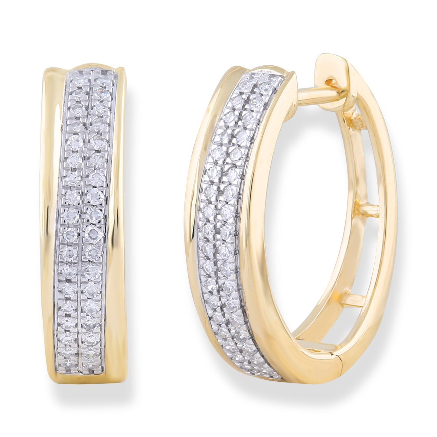Diamond Huggie Earrings